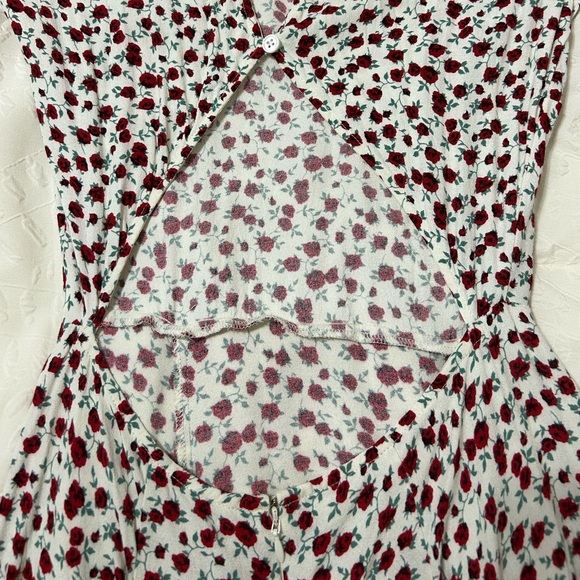 Reformation Gavin Dress Cream Marion Rose Print Size 4 - Picture 4 of 8